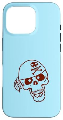 Chapeau de Pirate Squelette Halloween Foulard drôle Bande dessinée Coque pour iPhone 16 Pro