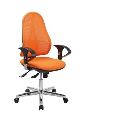 TOPSTAR Silla de Oficina Open Point SY con reposabrazos Regulables, Color Naranja