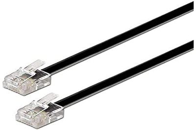 AISENS A143 – 0319 – Câble de téléphone (6P4 C, M-M, 2 m) Noir