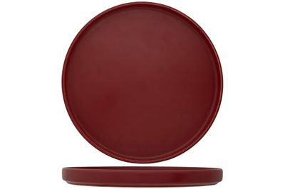 Cosy & Trendy Set 6 piatti da dessert in gres tower, lampone, D21 x H 2 cm, impilabili