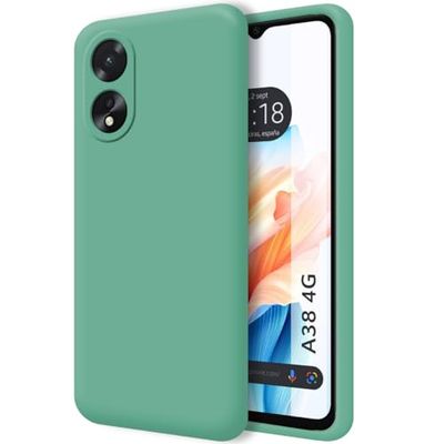 Tumundosmartphone Custodia in silicone liquido ultra morbido per OPPO A38 4G colore verde