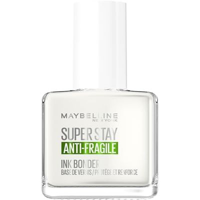 Maybelline New York Super Stay Ink Bonder Anti-Fragile Base Coat, Strengthening Formula, Long-Lasting, 12ml