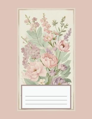 Composition Notebook College Ruled - Vintage Pink Floral: 120 lined pages, 8.5 x 11