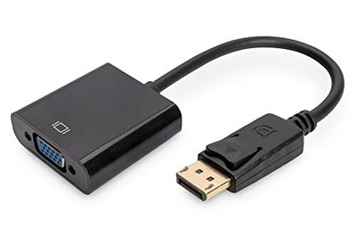 DIGITUS Adaptador gráfico ASSMANN DisplayPort, DP para VGA, QXGA 60Hz, 2048 x 1536 pixels, preto