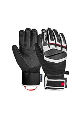 Reusch Mastery Handschuhe, Guanti da Uomo, 7745 Nero/Bianco/Rosso Fuoco, 11