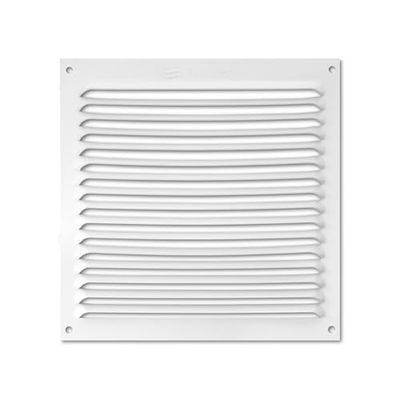Zarivy Grille adhésive en Aluminium 170 x 170 mm, Couleur Blanche, idéale pour la Ventilation et la décoration en intérieur.