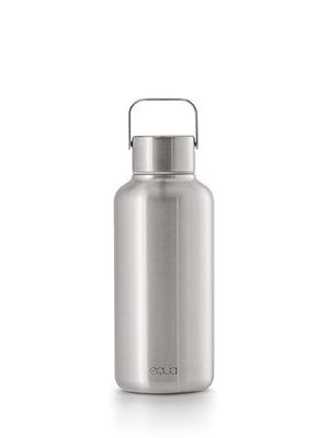EQUA Tijdloze roestvrijstalen herbruikbare waterfles, 600ml, lekvrij, BPA-vrij, staal