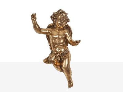 FIGURA ANGEL RESINA DORADO
