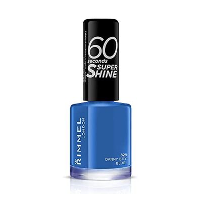 Rimmel 60 Seconds Super Shine Nail Polish - 8 ml, Danny Boy Blue
