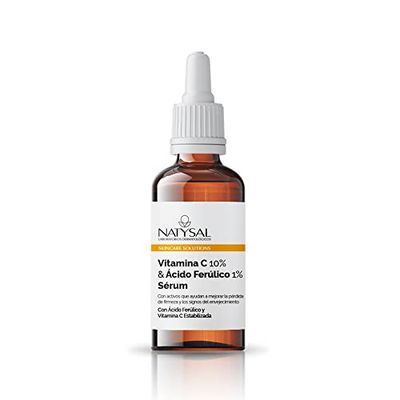 Vitamina C and Ferulic Acid Siero 20 ml | Formula antiossidante | Bright Skin | All Skin Type | Made in Spain | Natysal