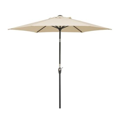 Schneider Bilbao, natur, ca 220 cm, 6 delar, rund parasoll