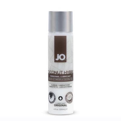 JO Coconut Hybrid Lubricant, Sex Lube for Men, Women and Couples, Compatible with Natural Latex & Polyisoprene Condoms, 120 ml