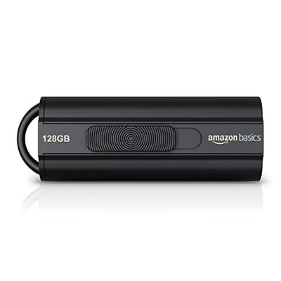 Amazon Basics 128 GB Clé USB 3.1, vitesse de lecture maximale de 130 Mo/s, Noir