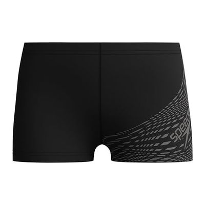 Speedo Medley Logo Aquashort pour Garçon, Black/USA Charcoal, 5 années-6 années