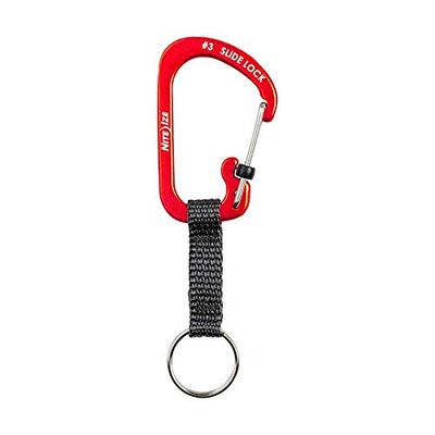 Nite Ize CSLAW3-10-R6 Porte-clés avec mousqueton et sangle Rouge Taille standard