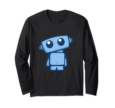 Light Blue Robot Version 2 Long Sleeve T-Shirt