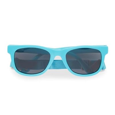 Dooky Santorini Blue - Occhiali da sole per bambini, protezione da sole per bambini e neonati, protezione UVA e UV-B, vetro infrangibile, con cinturino regolabile e rimovibile, colore: acqua