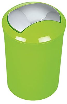 Spirella Design Poubelle Push Sydney Salle de Bains 5 litres à Couvercle pivotant Poubelle à cosmétiques Récipient à ordures Vert