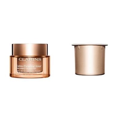 Bundle of Clarins Extra-Firming Day Cream All Skin Types 50ml + Clarins Extra-Firming Day Cream Refill All Skin Types 50ml