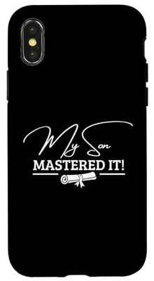 My Son Mastered It Master Laurea Laurea Uomini Divertente MBA Custodia per iPhone X/XS