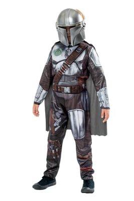Rubies Costume Co ST-300929OHL 7-8 Years The Mandalorian Luxury Fancy Dress Costume Size, Gris