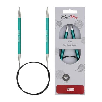 KnitPro KP47196 Zing: Knitting Pins: Circular: Fixed: 120cm x 8.00mm, Aluminium, Multi-Colour, 8mm