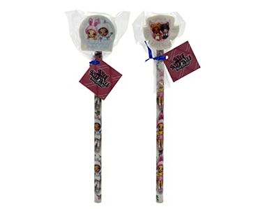 NaNa Surprise potlood met rubber, versierd, Na! Na! Na!, potlood, schrijfmateriaal, meerkleurig, officieel product (CyP Brands)