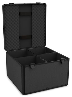 Audibax PRO-PAR Suitcase - Flight Case for 4 PAR 56 or Mini Moving Heads - Lighting Case - 4 Separate Compartments - Hard and Robust Bag - Double Closure and Handle - Foam Interior