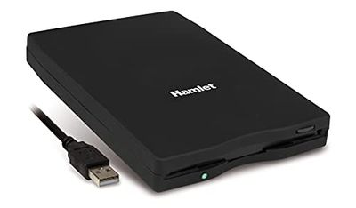 Hamlet XFDUSB - Floppy Drive 3,5" USB, Compatibile con Windows e Mac