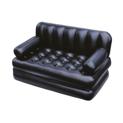 Bestway 75054 Sofá multiusos, 188 x 152 x 64 cm, PVC, preto, 74 x 60 x 25 polegadas