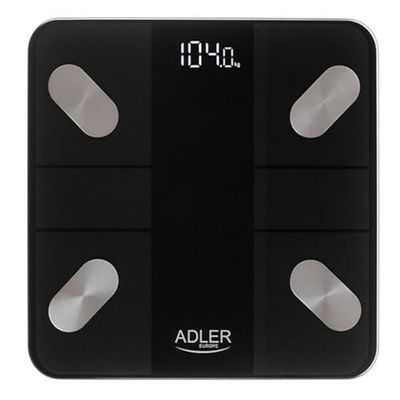 Balance numérique de salle de bain Adler AD 8186b blanc noir verre trempé 180 kg - Marque : Adler - EAN : 5905575903440
