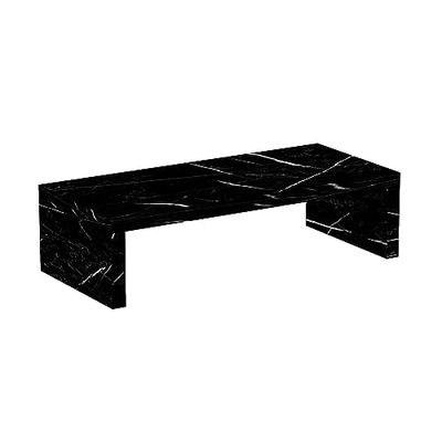 Support de moniteur 9,6x45x19,6 effet marbre noir
