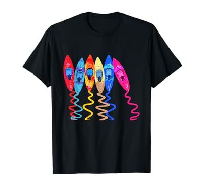 Colorful Kayaks Outdoor Adventure Kayaking Boating Kayakers Maglietta