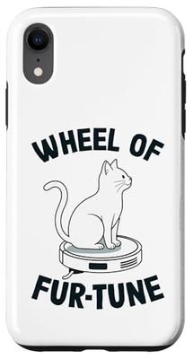 Wheel Of Fur-Tune Robot Vacuum Cleaner Funny Cat Case for iPhone XR