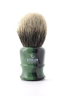Epsilon Brocha de Afeitar Tejón Blanco Verde 50/26mm, Estándar, Único