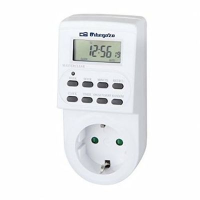 Orbegozo PG 20 Digital Electrical Programming Unit with LCD Display, Programmable Operation Timer, White