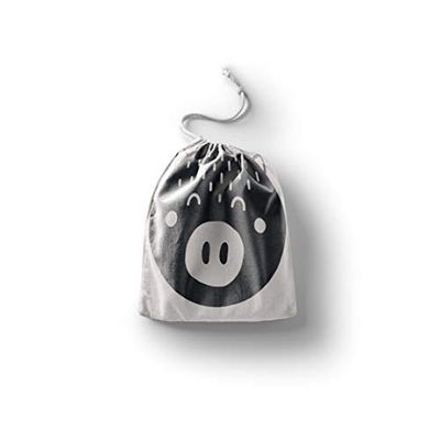 Bonamaison Printed Cotton Produce Bag with Drawstring, Reusable Grocery Bag, Biodegradable Eco-Friendly Bags, Travel Pouch, Sachet Bags, Shopping Bag, Eco Friendly, Foldable, Size: 40x50 cm