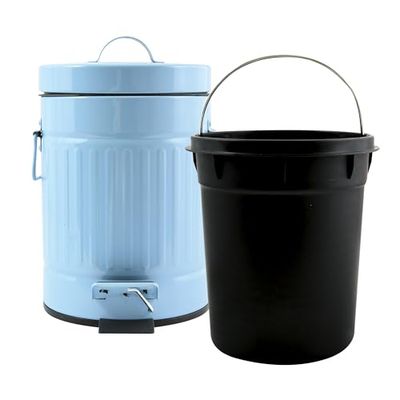MSV Poubelle à pédale, Bleu Pastell Unique