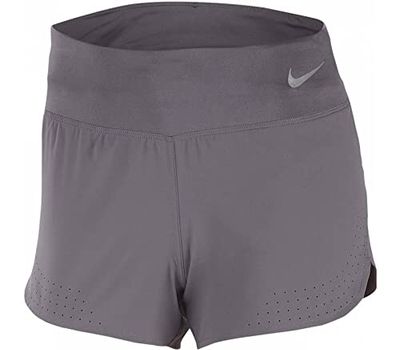 Nike W Nk Eclipse 3In, Pantaloncini Sportivi Donna, Gunsmoke/Reflective Silv, 2XL