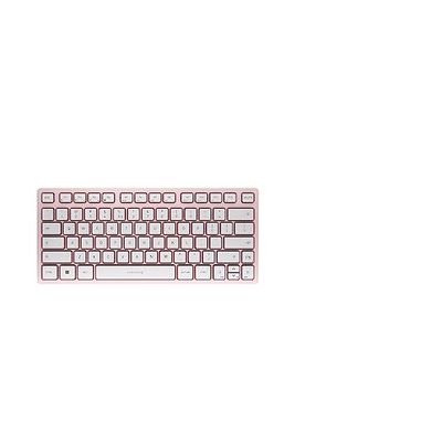 CHERRY KW 7100 MINI BT, Compact Multi-Device keyboard with 3 Bluetooth Channels, EU Layout (QWERTY), Flat Design, incl. Transport Pouch, Cherry Blossom