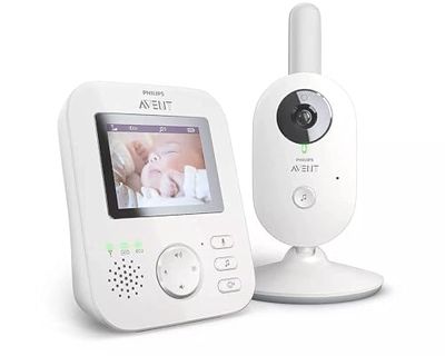 Philips Avent Digitale Videobabyfoon - 2,7 inch kleurenscherm - Hoge resolutie beeld en nachzicht - Beveiligde verbinding -Terugspreekfunctie - Slaapliedjes - Tot 300 meter bereik - SCD833/01
