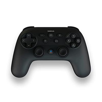 Nokia Bluetooth Game Controller med stekkontroll- Gamepad med Google Assistant, Joystick, Fjärrkontroll för Android TV och streamingenheter. Vibrationsfeedback i realtid, USB-C-laddningsport