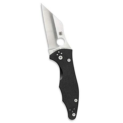 Spyderco Yojimbo 2 G-10 nóż kieszonkowy z ostrzem o jednolitej krawędzi, czarny - C85G2