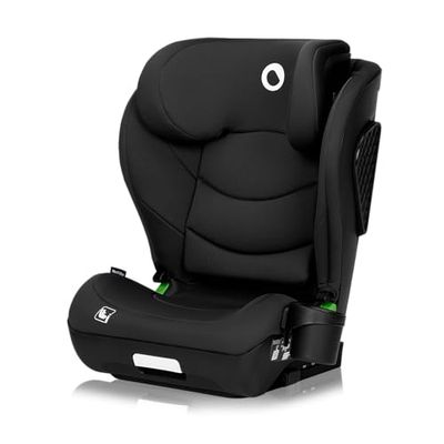 LIONELO NEAL I-SIZE Siège auto enfant, groupe 2 3, de 100 à 150 cm De 3 à 12 ans environ Fixation ISOFIX ou sans harnais Appuie-tête réglable Protection latérale Accoudoirs Standard R129 (Black)