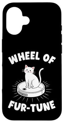 Wheel Of Fur-Tune Robot Vacuum Cleaner Funny Cat Case for iPhone 16