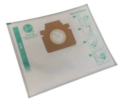 Hoover H88 Vacuum Cleaner Bags, Original, Microfiber, Pure EPA, Anti-Odor, Extra Filtering, Compatible with Hoover H-ENERGY 500, 4 Pieces