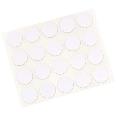 Adsamm® / 20 x afdekdoppen | Ø 1,3 cm Ø 0,51" | wit | rond | 0,45 mm dunne, zelfklevende meubelpatches van Adsamm®