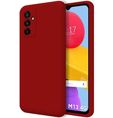 Ultra mjukt flytande silikonfodral för Samsung Galaxy M13 4G Röd färg