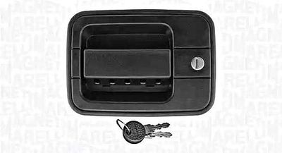 Magneti Marelli MMS0019 Kunststof deurgreepset met slotcilinder voor Iveco EuroCargo 1991-2002, zwart, 2 stuks
