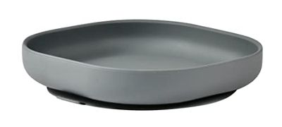Béaba, tallrik med sugkopp för barn, 100% silikon, mjukt och mycket motståndskraftigt material, håller bord/bricka, barnstol, flik för att lyfta tallriken, mikrovågsugnssäker, mineral